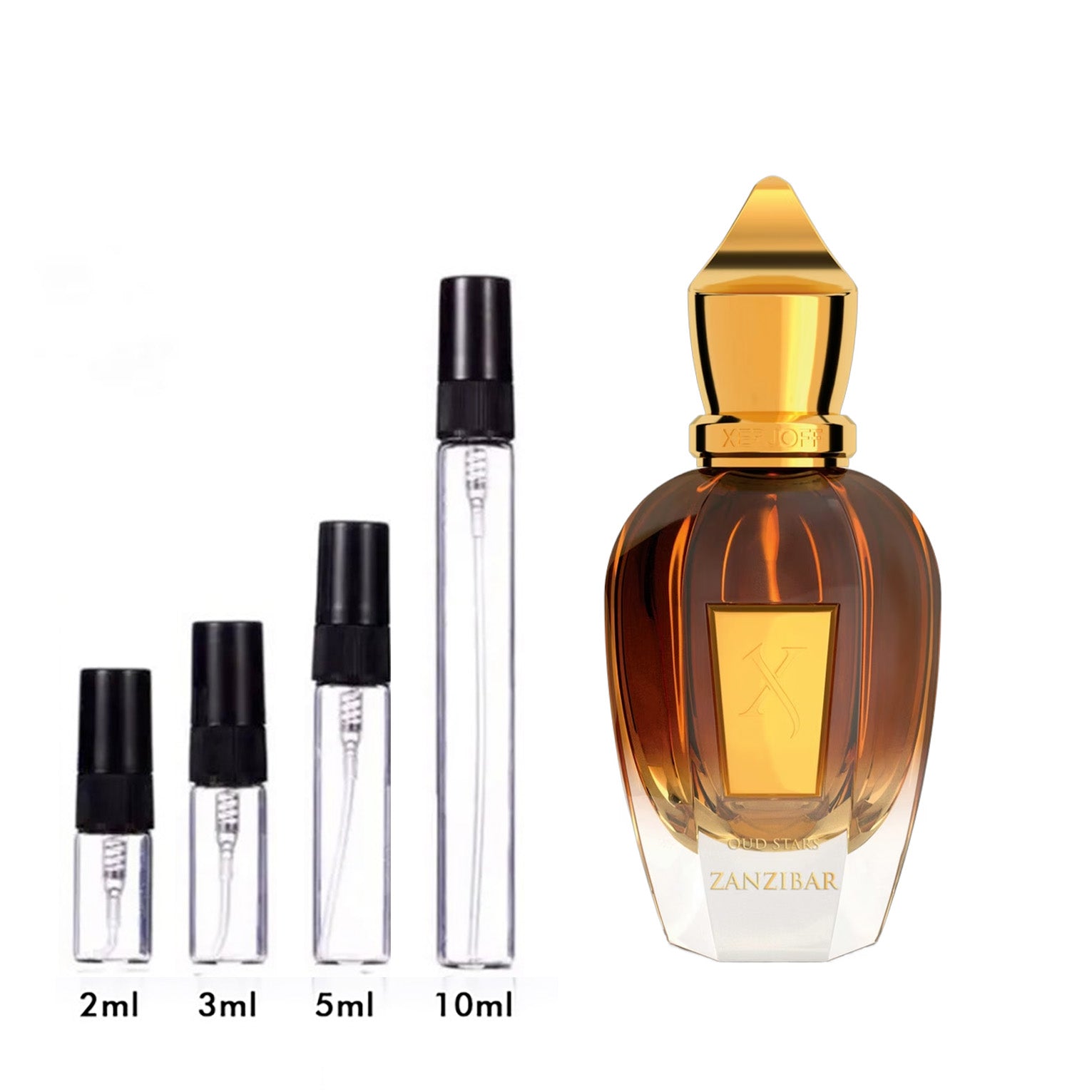 Parfum Zanzibar Xerjoff — flacon et échantillons