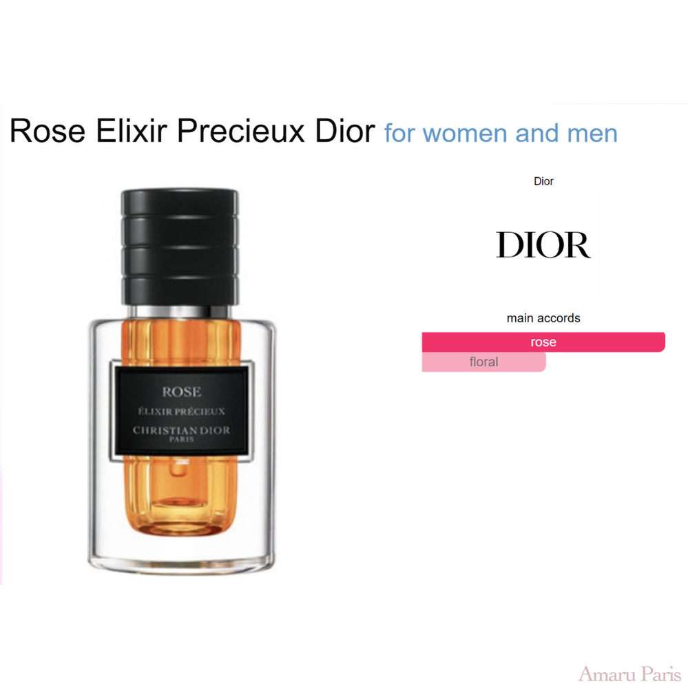 Parfum Rose Elixir Precieux Dior unisexe AmaruParis