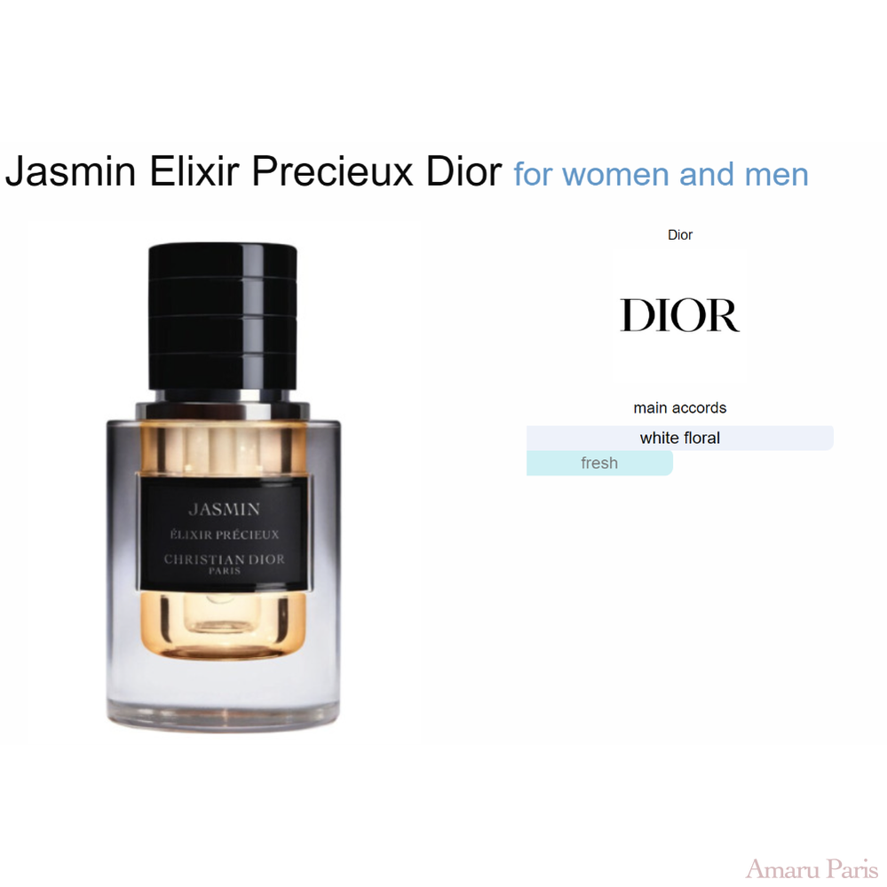 Jasmine Elixir Precieux Dior für Frauen und Männer