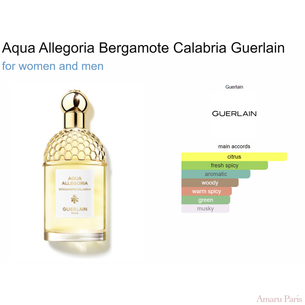 Parfum Aqua Allegoria Bergamote Calabria Guerlain unisexe AmaruParis