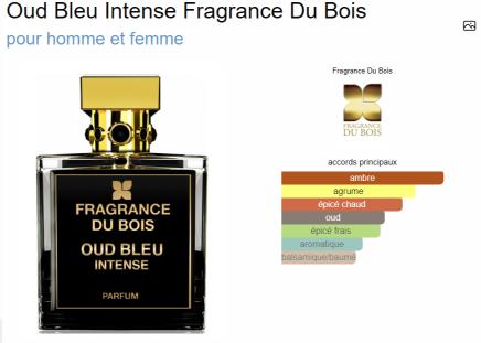 Parfum Oud Bleu Intense Fragrance Du Bois unisexe