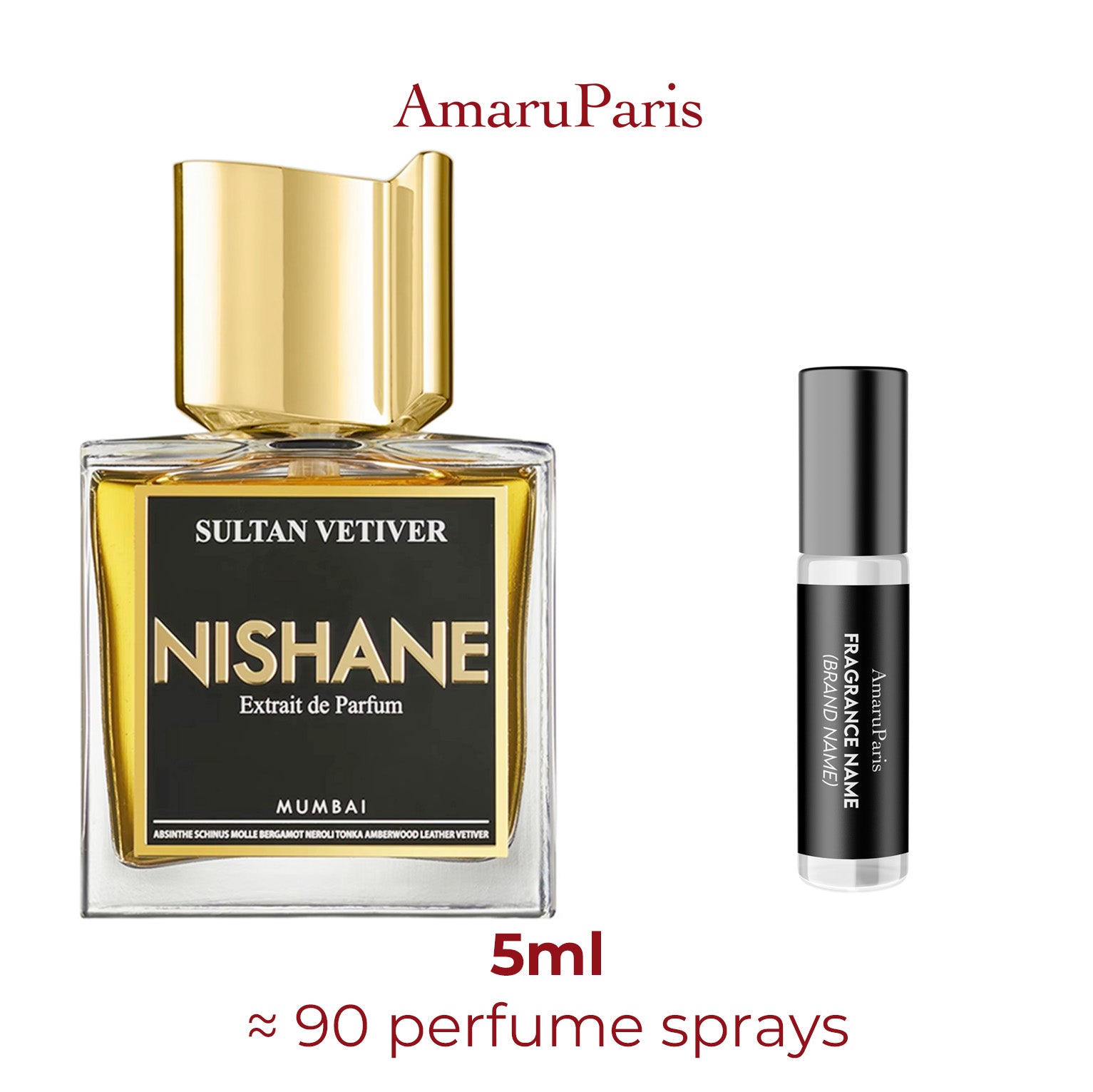 Parfum Sultan Vetiver Nishane — échantillon 5 ml