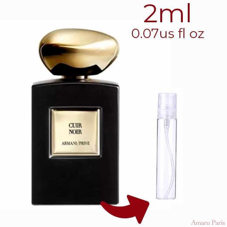 Black Leather Giorgio Armani for women and men Decant Samples