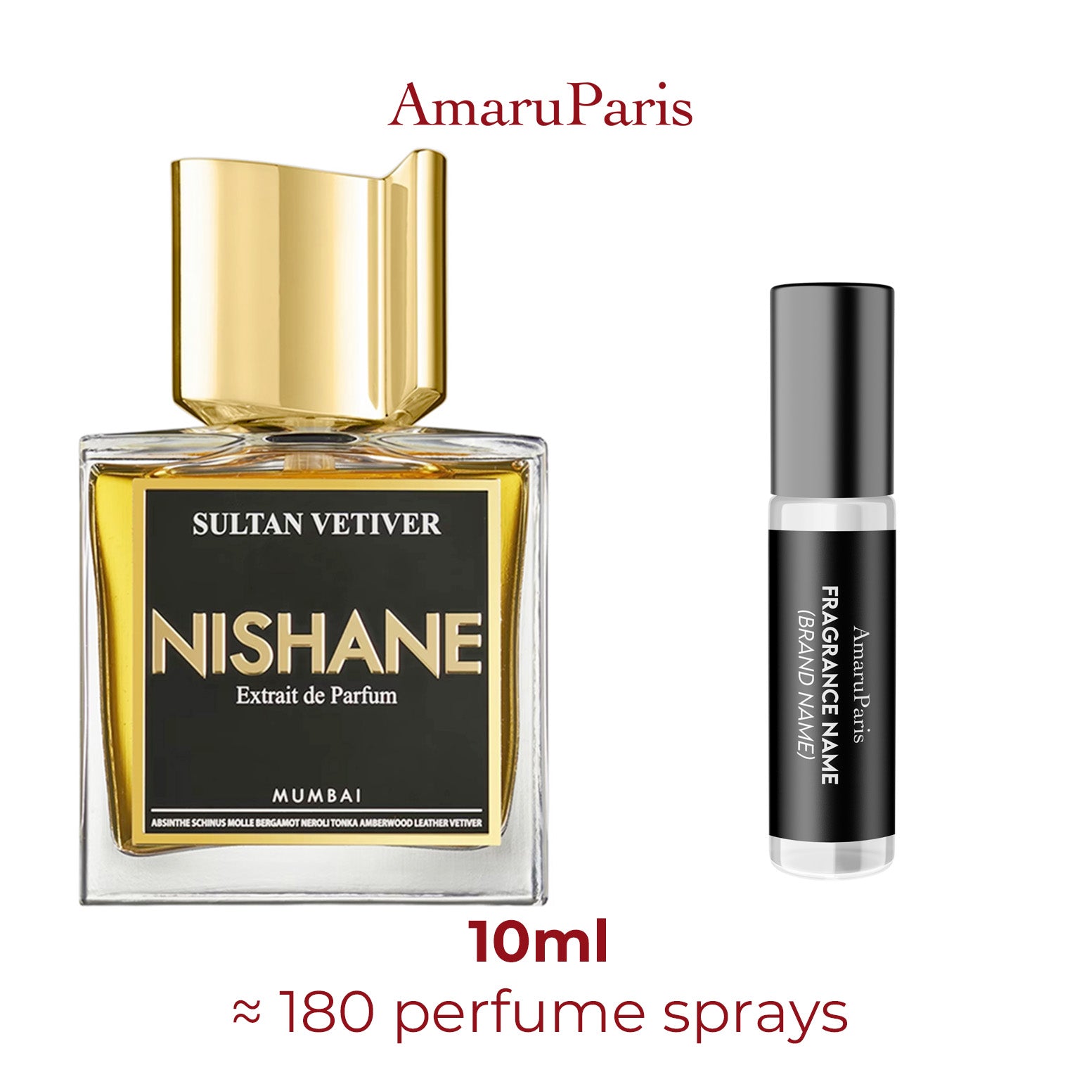 Parfum Sultan Vetiver Nishane — échantillon 10 ml