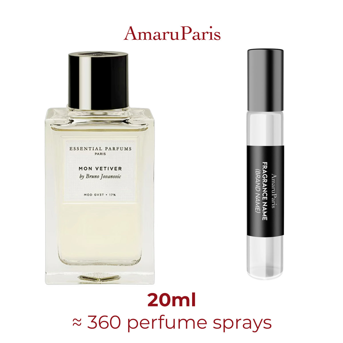 Parfum Mon Vétiver Essential Parfums unisexe — échantillon 20 ml