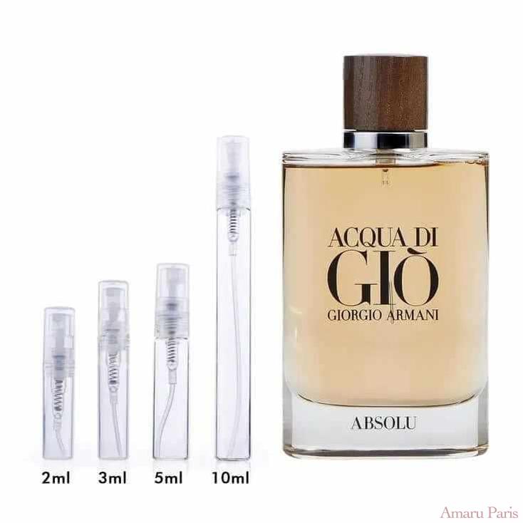 Acqua di Giò Absolu Giorgio Armani for men Decant Fragrance Samples - ParfumAmaruParis