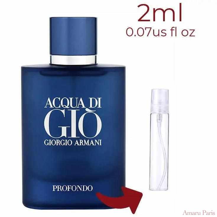 Acqua di Giò Profondo Giorgio Armani for men Decant Fragrance Samples - ParfumAmaruParis