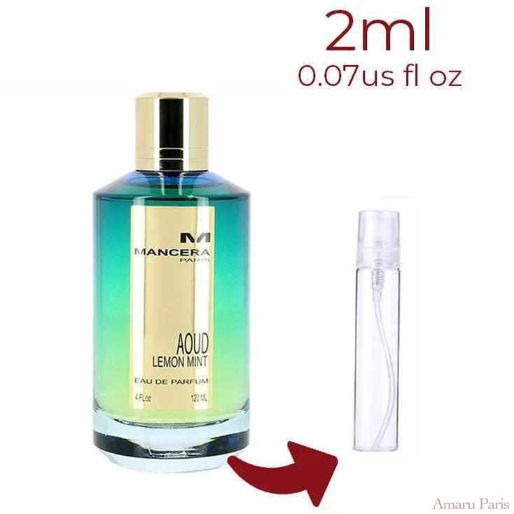 Aoud Lemon Mint Mancera for women and men Decant Fragrance Samples - ParfumAmaruParis