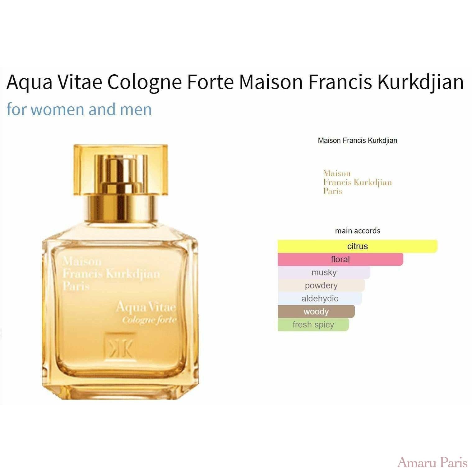 Aqua Vitae Cologne Forte Maison Francis Kurkdjian for women and men - ParfumAmaruParis