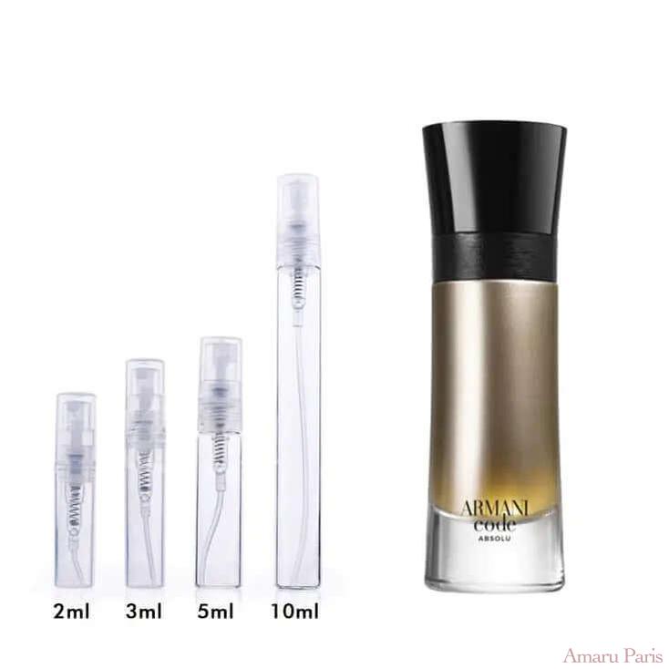 Armani Code Absolu Giorgio Armani for men Decant Fragrance Samples - ParfumAmaruParis