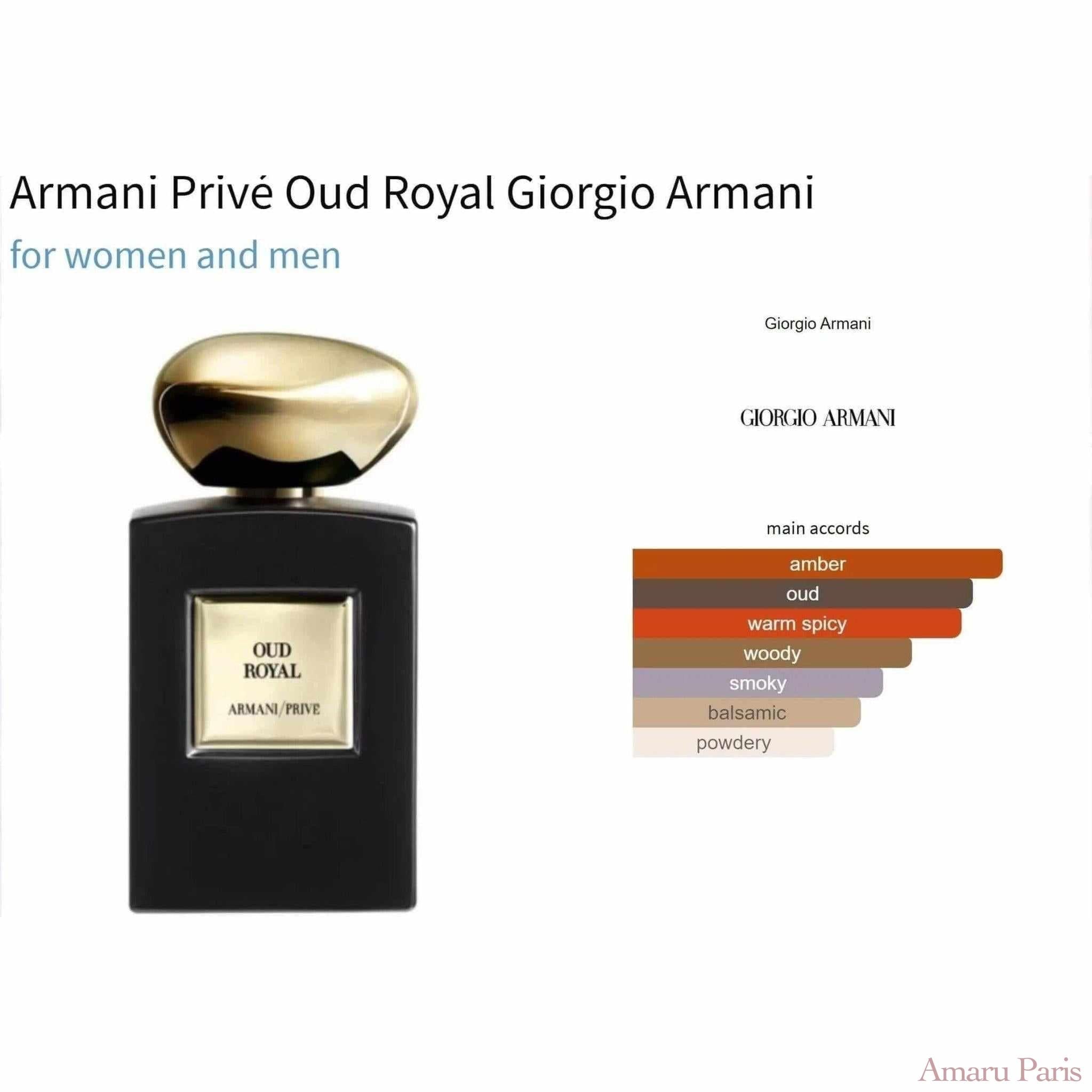 Armani Privé Oud Royal Giorgio Armani for women and men Decant Fragrance Samples - ParfumAmaruParis