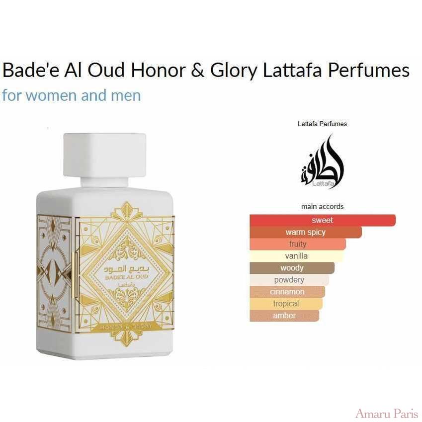 Bade'e Al Oud Honor & Glory Lattafa Perfumes for women and men - ParfumAmaruParis