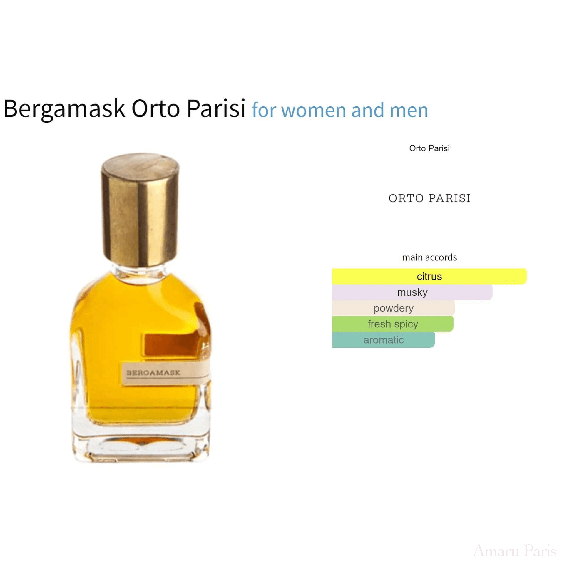 Bergamask Orto Parisi for women and men Decant Fragrance Samples - ParfumAmaruParis