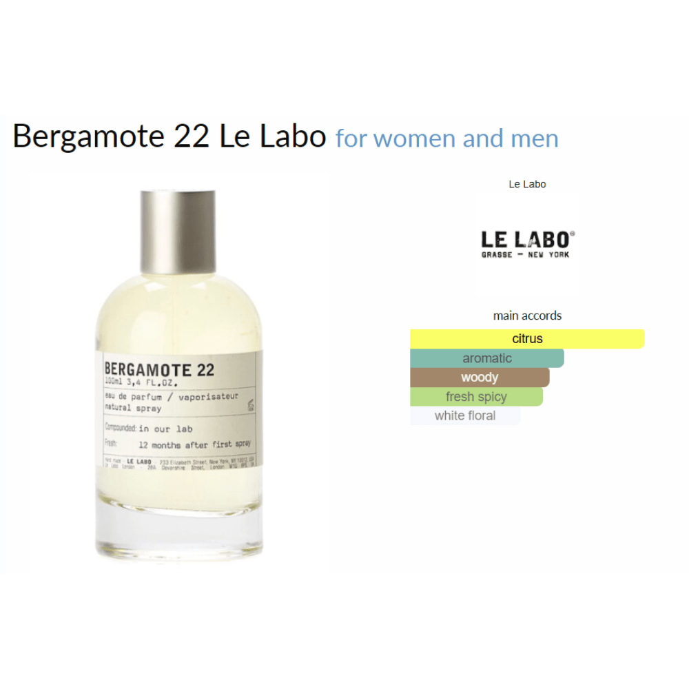 Bergamote 22 Le Labo for women and men - ParfumAmaruParis