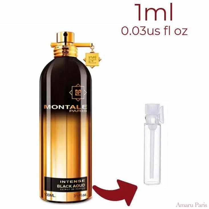 Black Aoud Intense Montale for women and men Decant Fragrance Samples - ParfumAmaruParis