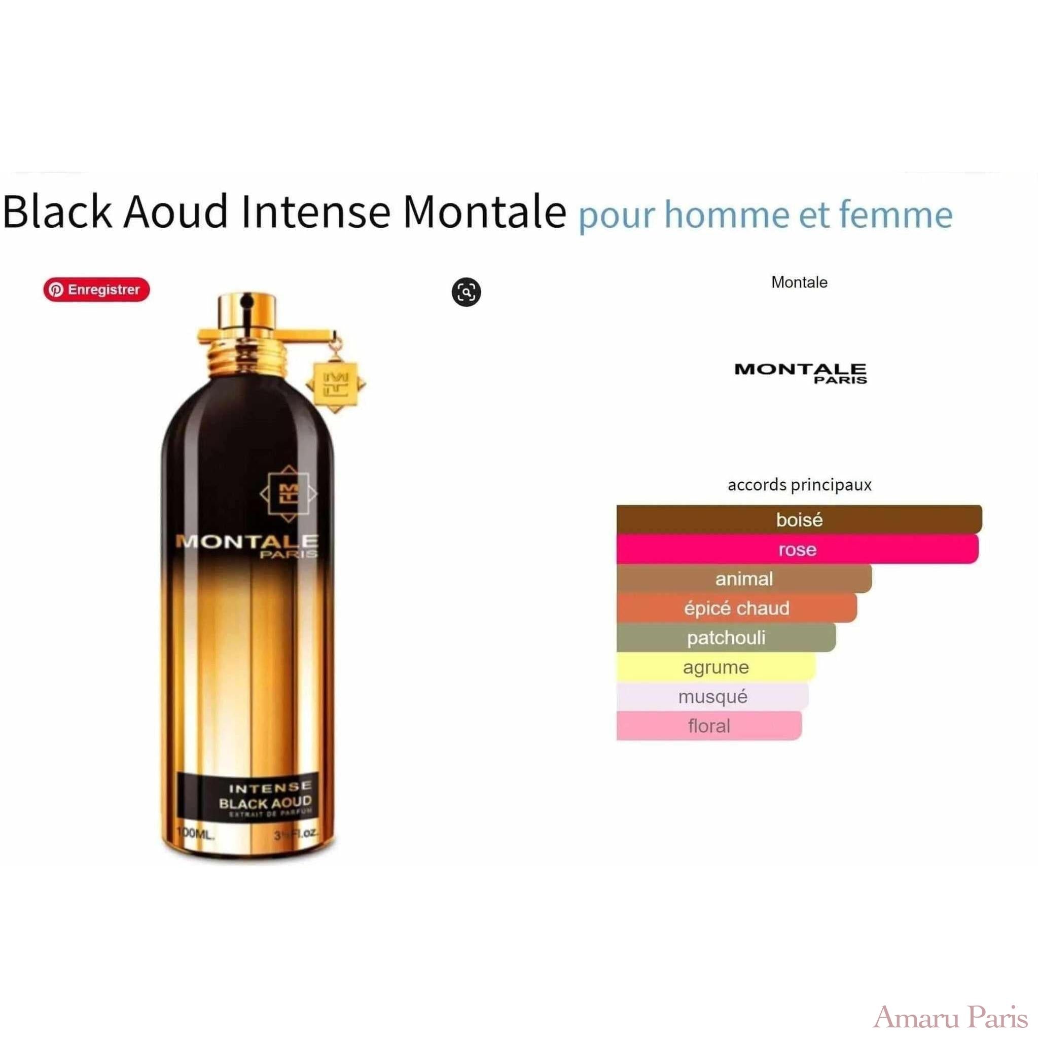 Black Aoud Intense Montale for women and men Decant Fragrance Samples - ParfumAmaruParis