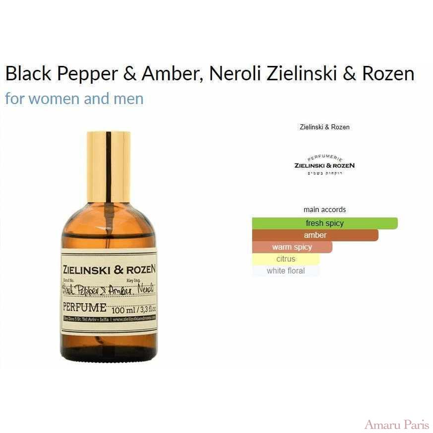 Black Pepper & Amber, Neroli Zielinski & Rozen for women and men - ParfumAmaruParis