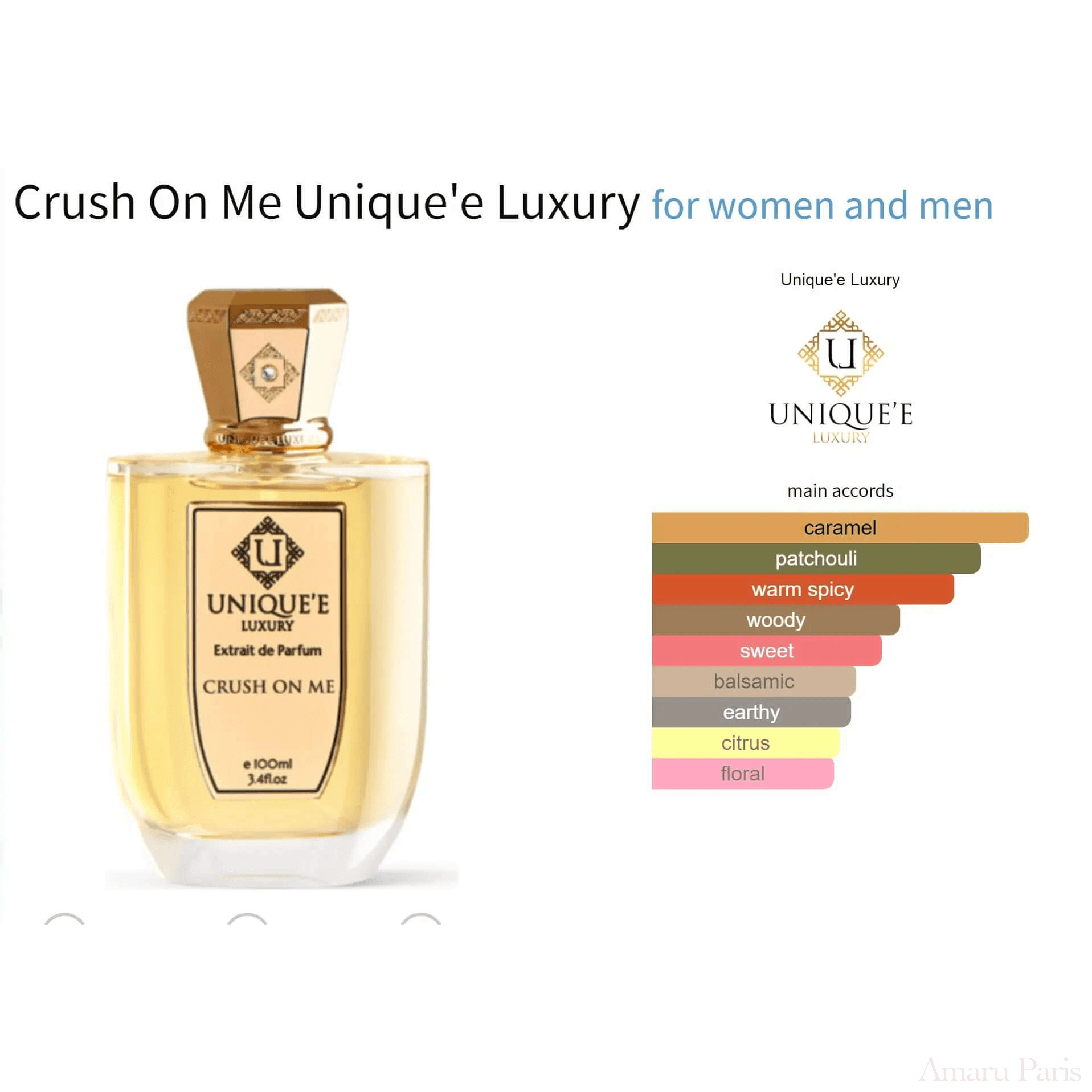 Crush On Me Unique'e Luxury for women and men Decant Fragrance Samples - ParfumAmaruParis
