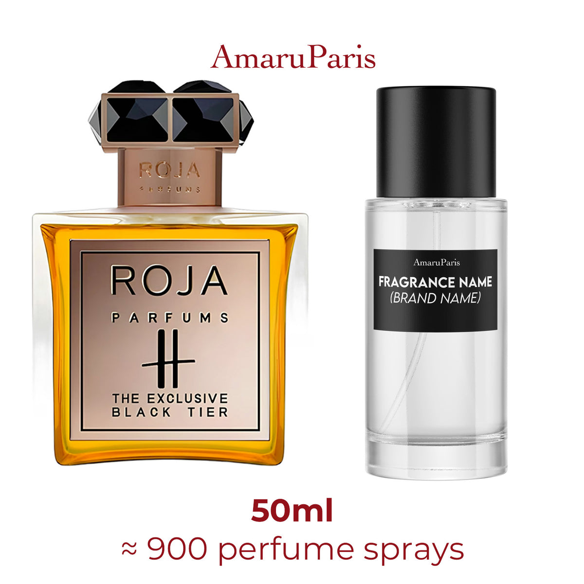 Parfum H – The Exclusive Black Tier Roja Parfums unisexe — échantillon 50 ml