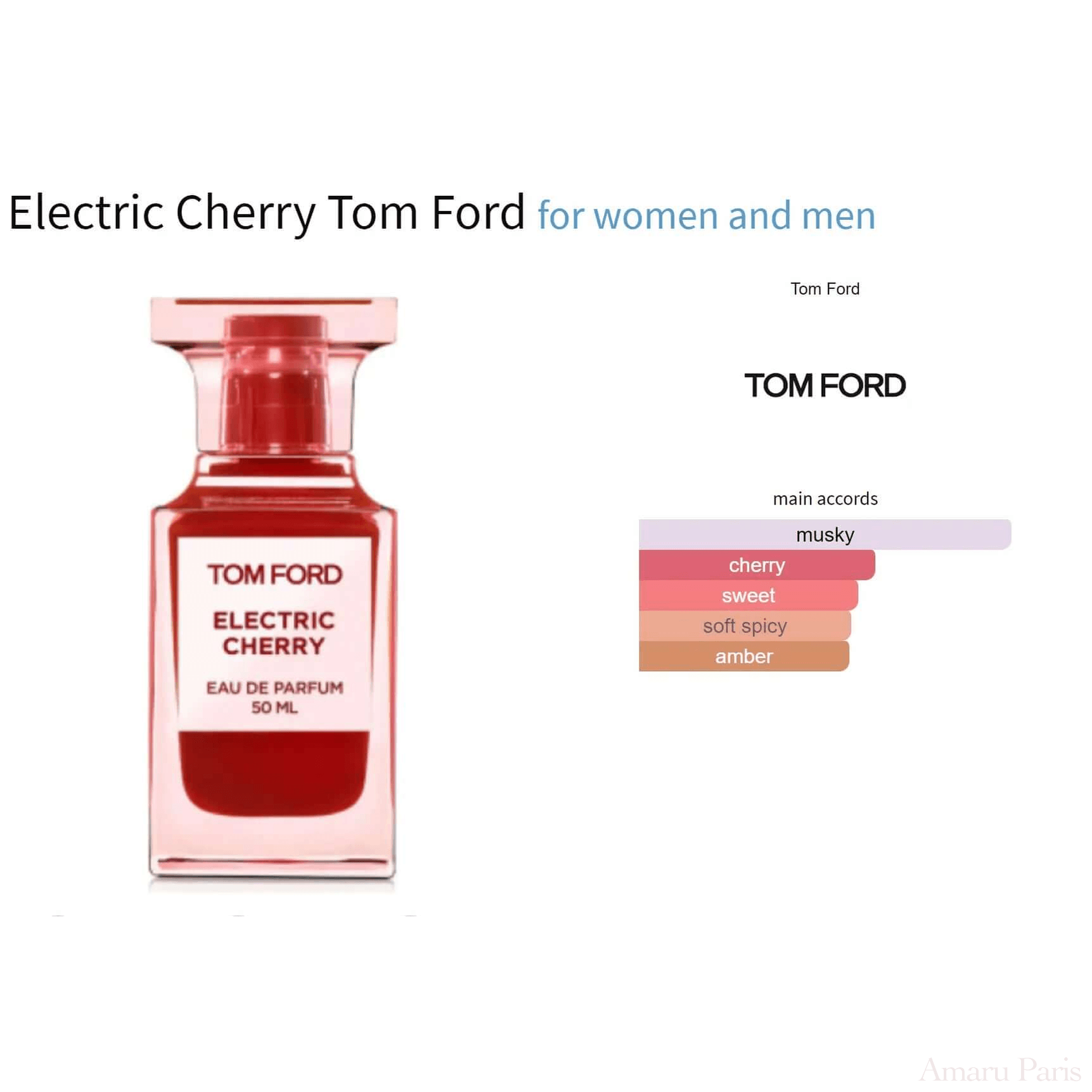 Electric Cherry Tom Ford for women and men Decant Fragrance Samples - ParfumAmaruParis