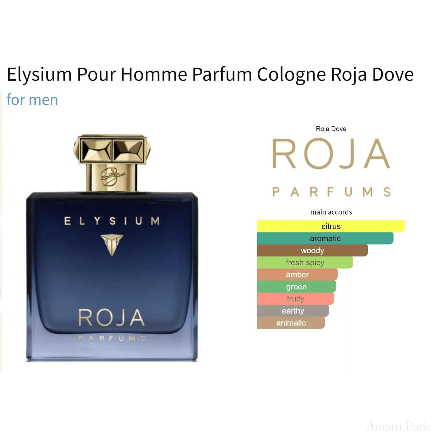 Elysium Pour Homme Parfum Cologne Roja Dove for men Decant Fragrance Samples - ParfumAmaruParis
