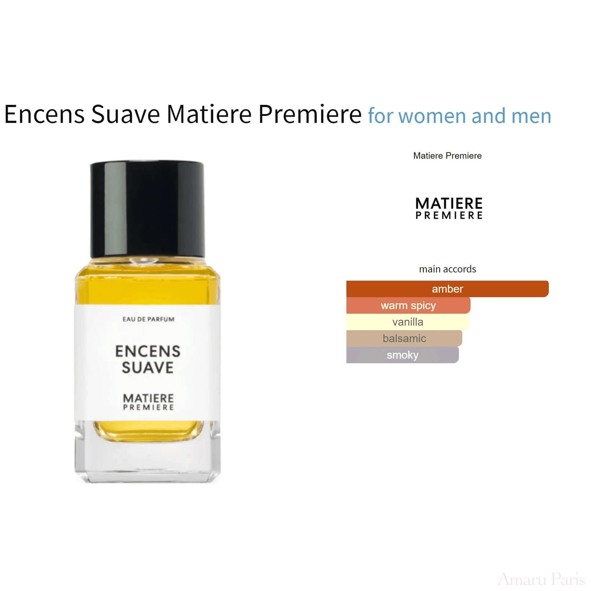 Encens Suave Matiere Premiere for women and men Decant Fragrance Samples - ParfumAmaruParis