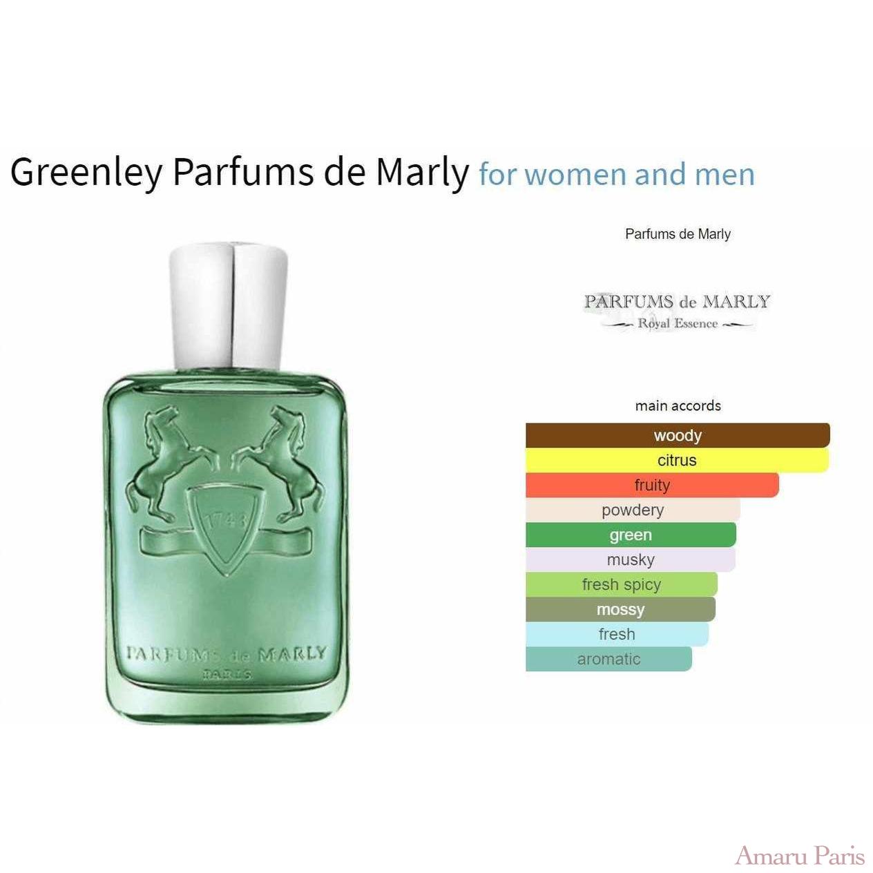 Greenley Parfums de Marly for women and men Decant Fragrance Samples - ParfumAmaruParis