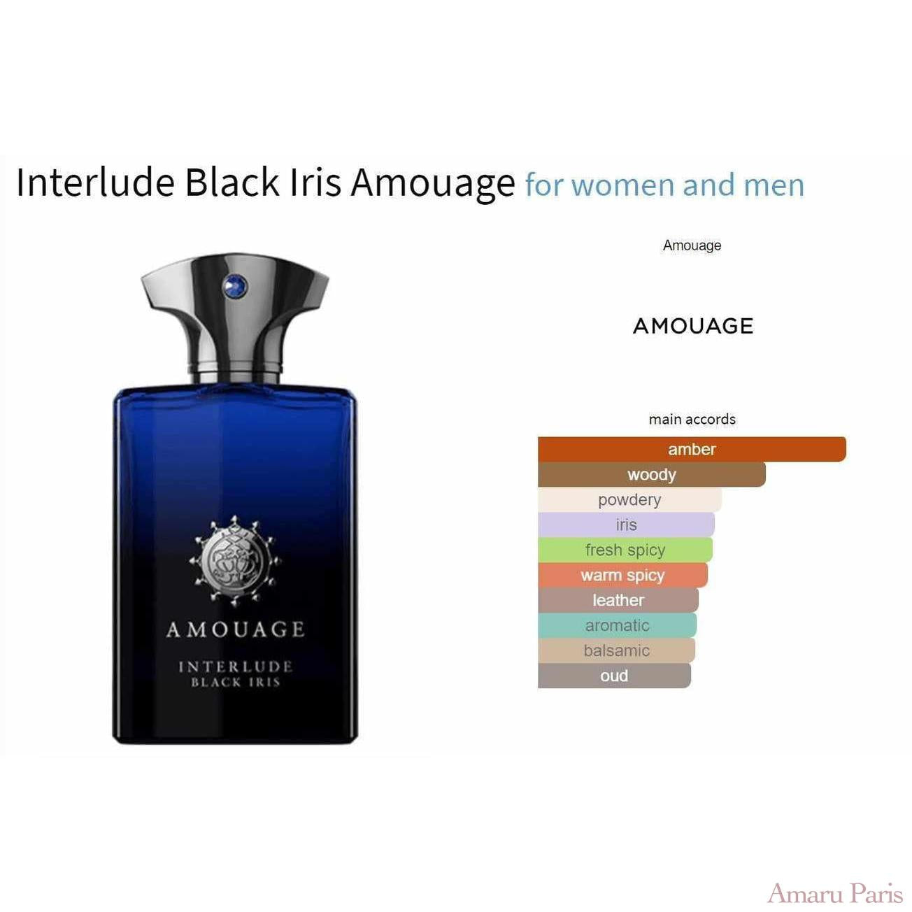 Interlude Black Iris Amouage for women and men Decant Fragrance Samples - ParfumAmaruParis