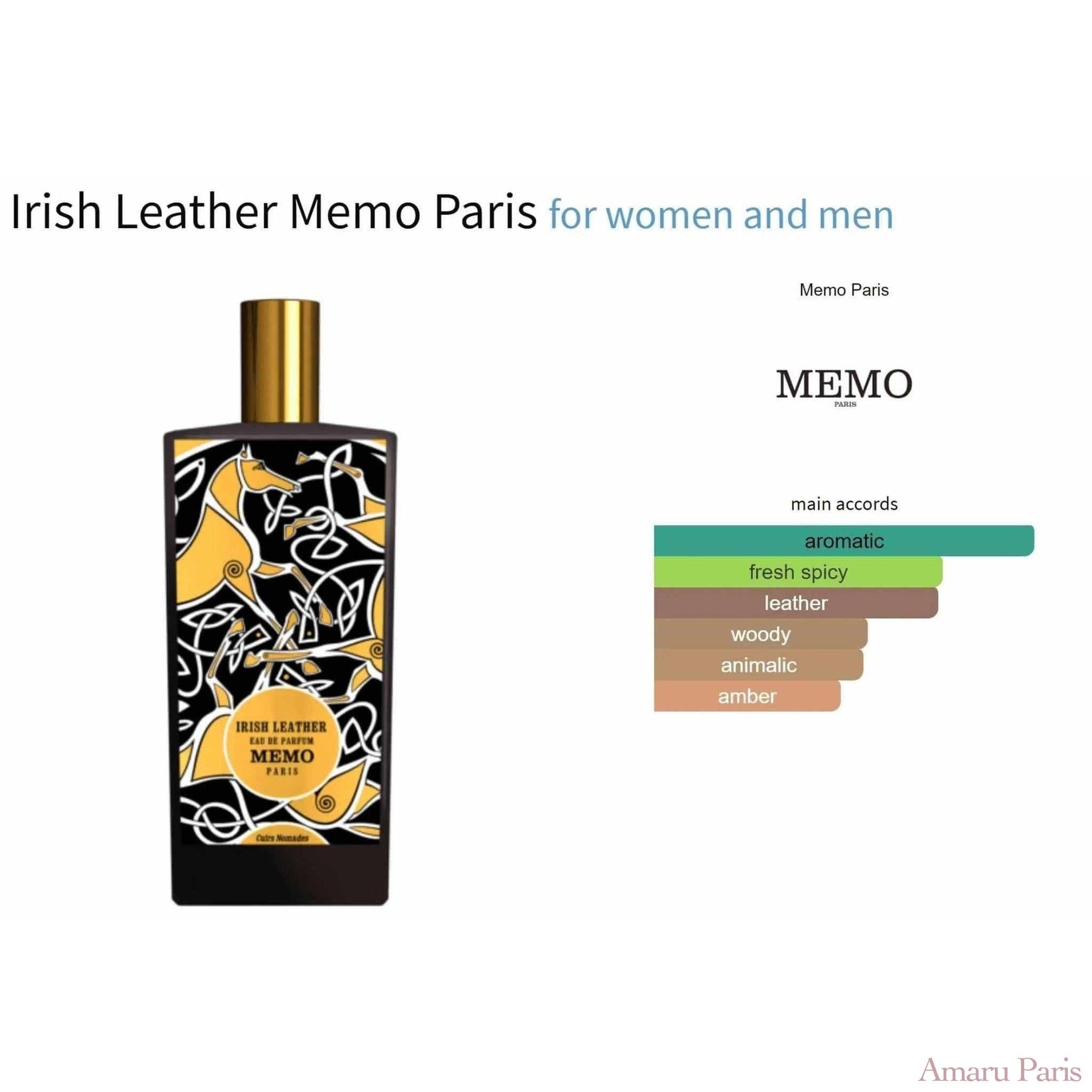 Irish Leather Memo Paris for women and men Decant Fragrance Samples - ParfumAmaruParis