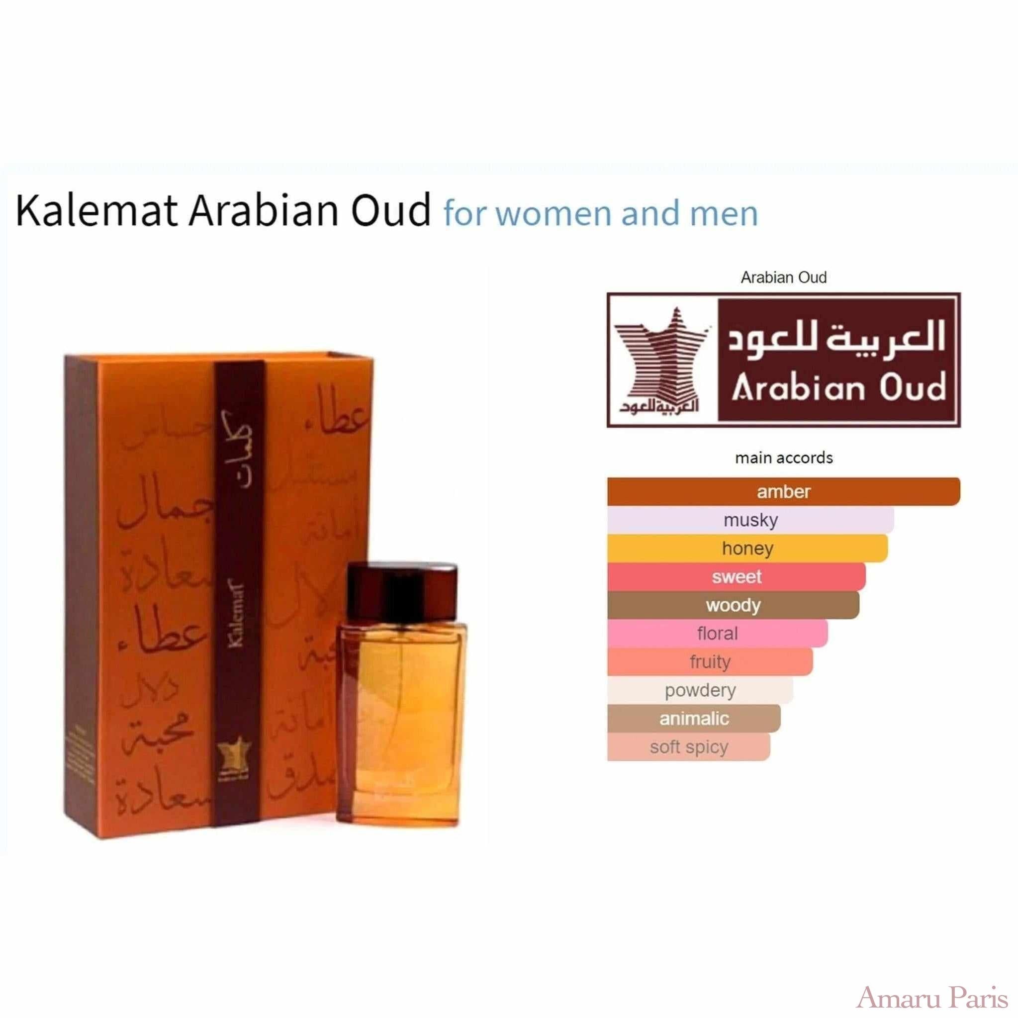 Kalemat Arabian Oud for women and men Decant Fragrance Samples - ParfumAmaruParis