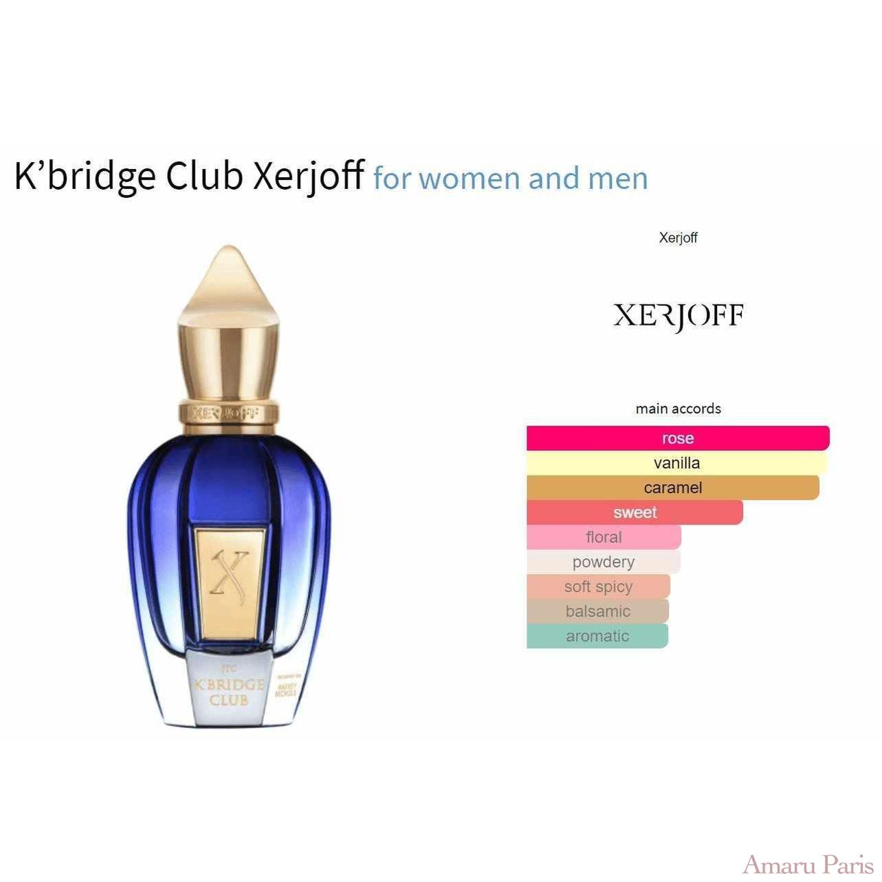 K’bridge Club Xerjoff for women and men Decant Fragrance Samples - ParfumAmaruParis