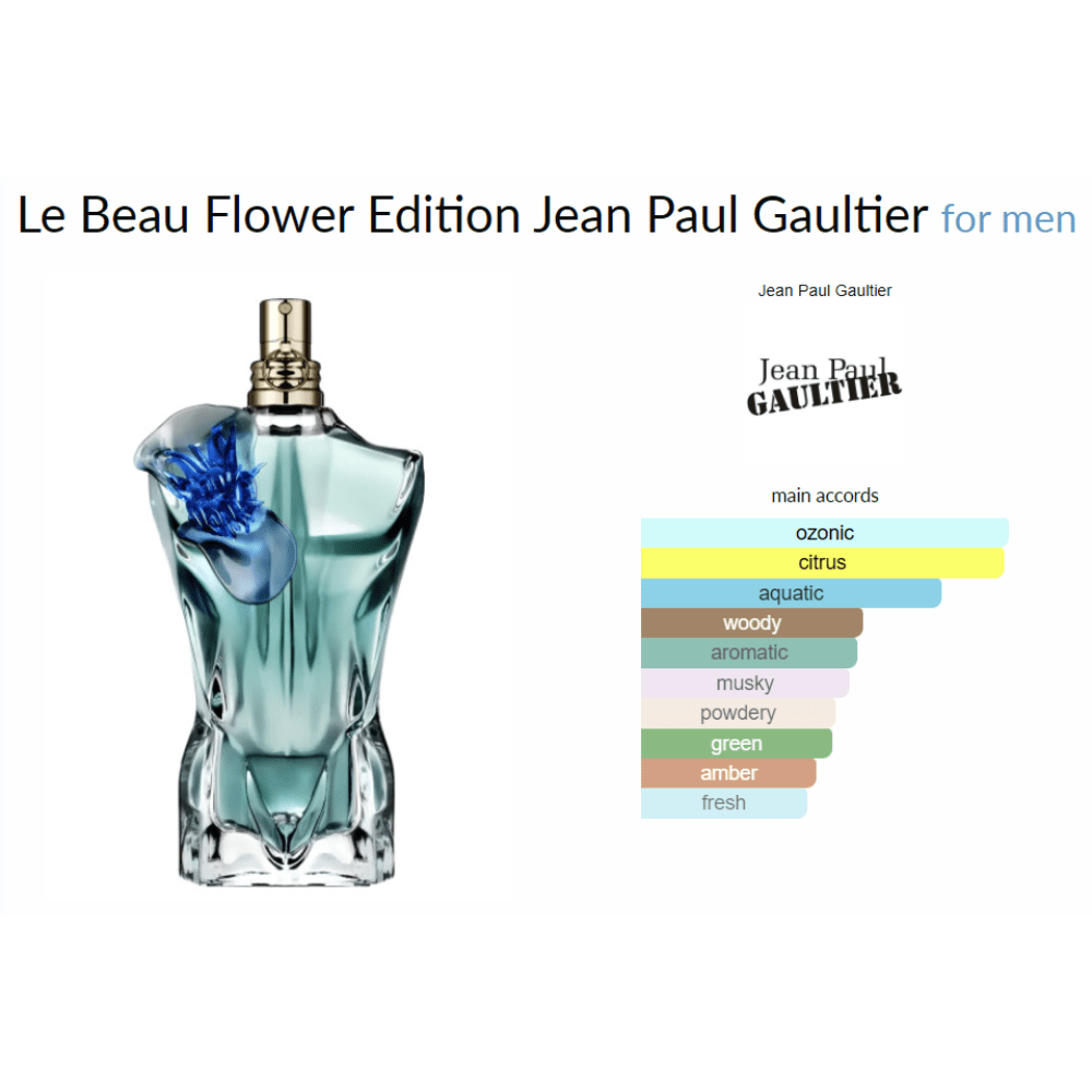 Le Beau Flower Edition Jean Paul Gaultier for men - ParfumAmaruParis