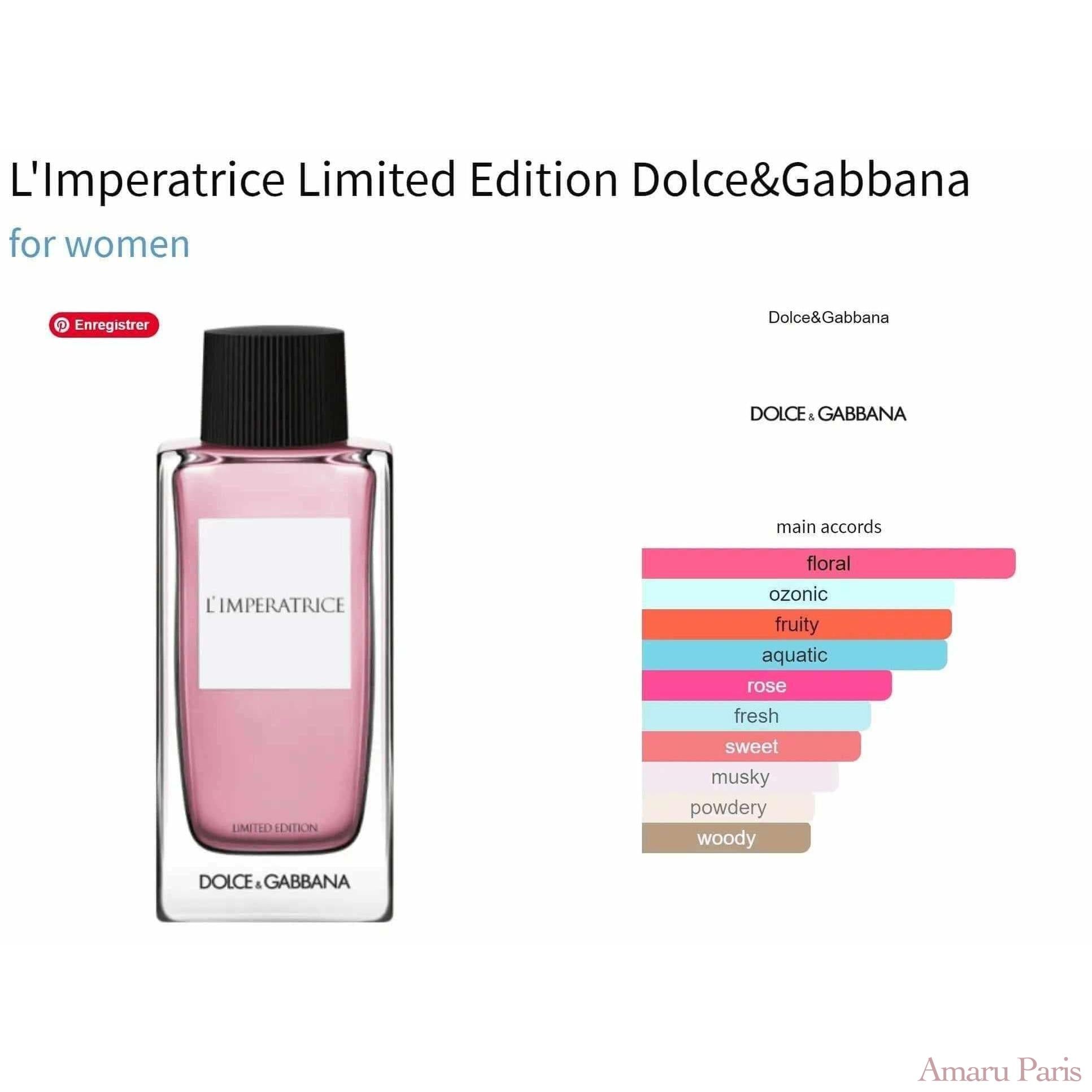 L'Imperatrice Limited Edition Dolce&Gabbana for women Decant Fragrance Samples - ParfumAmaruParis
