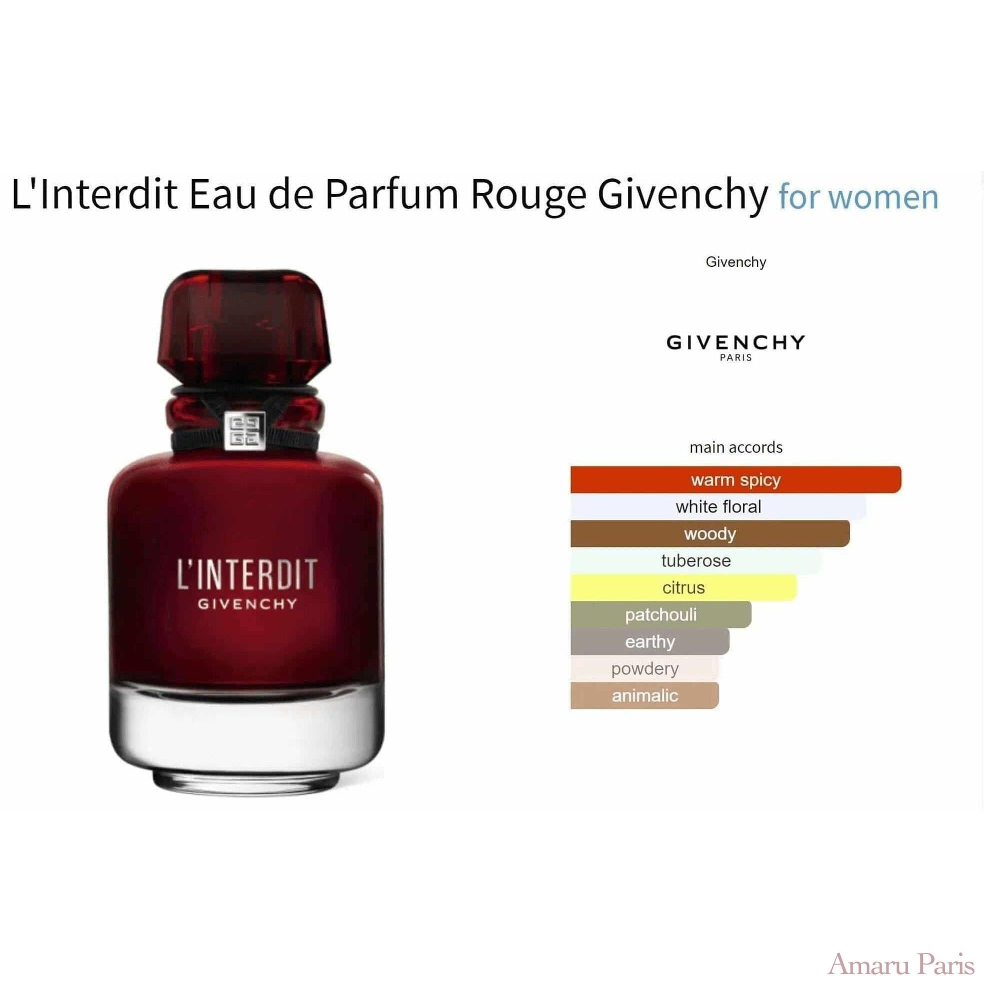L'Interdit Eau de Parfum Rouge Givenchy for women Decant Fragrance Samples - ParfumAmaruParis