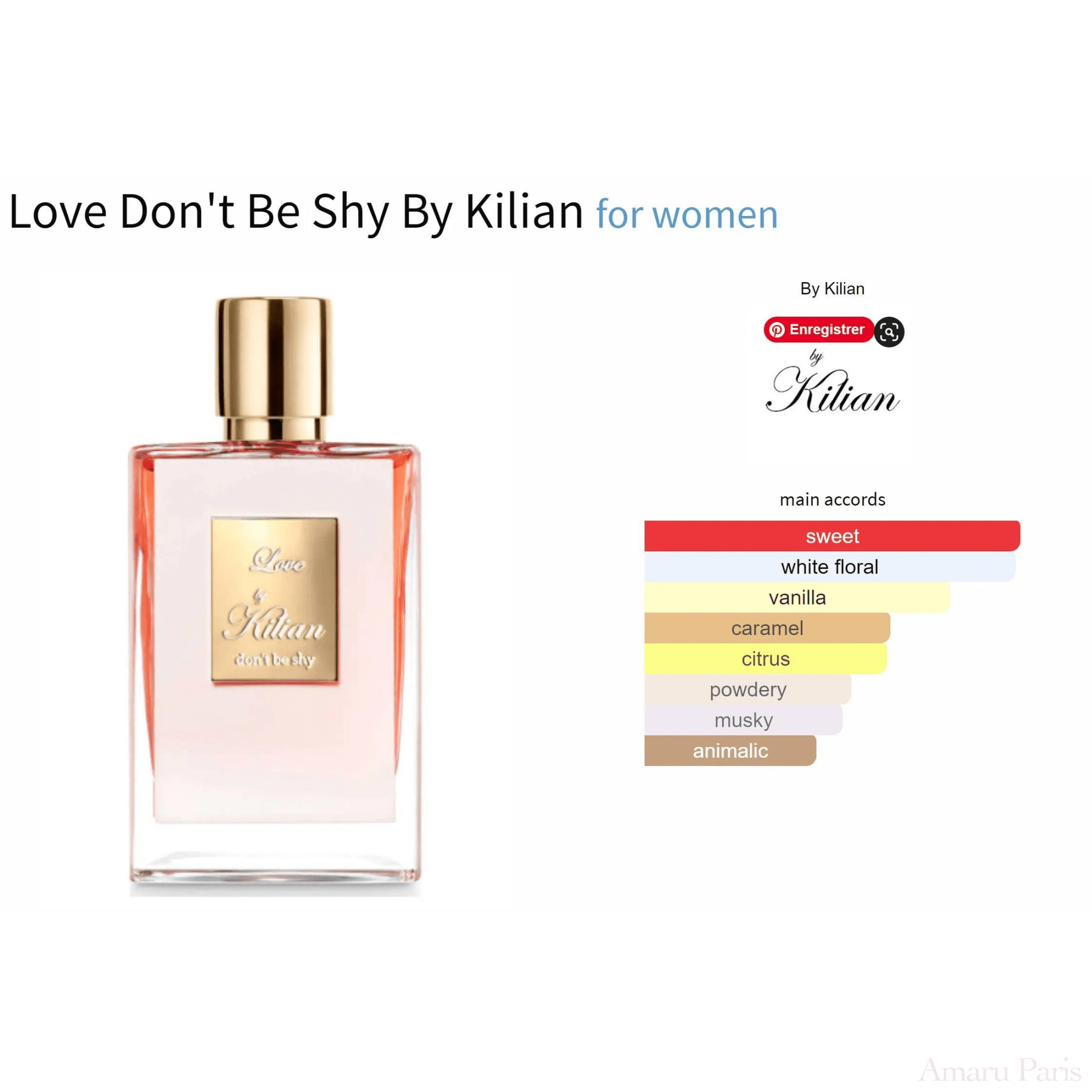 Love Don't Be Shy By Kilian for women Decant Fragrance Samples - ParfumAmaruParis