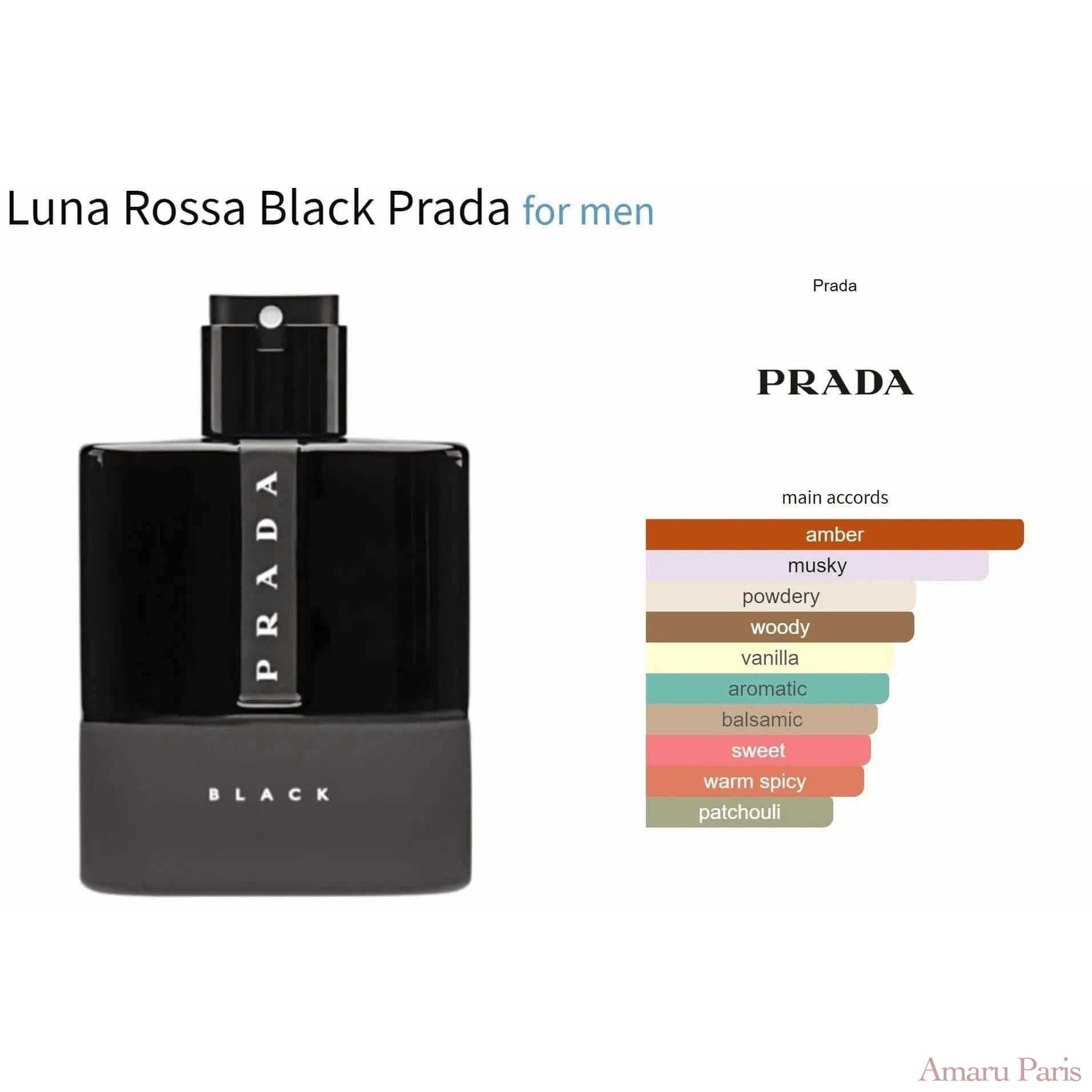 Luna Rossa Black Prada for men Decant Fragrance Samples - ParfumAmaruParis
