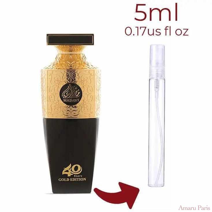Madawi 40 years Gold Edition Arabian Oud for women and men Decant Fragrance Samples - ParfumAmaruParis