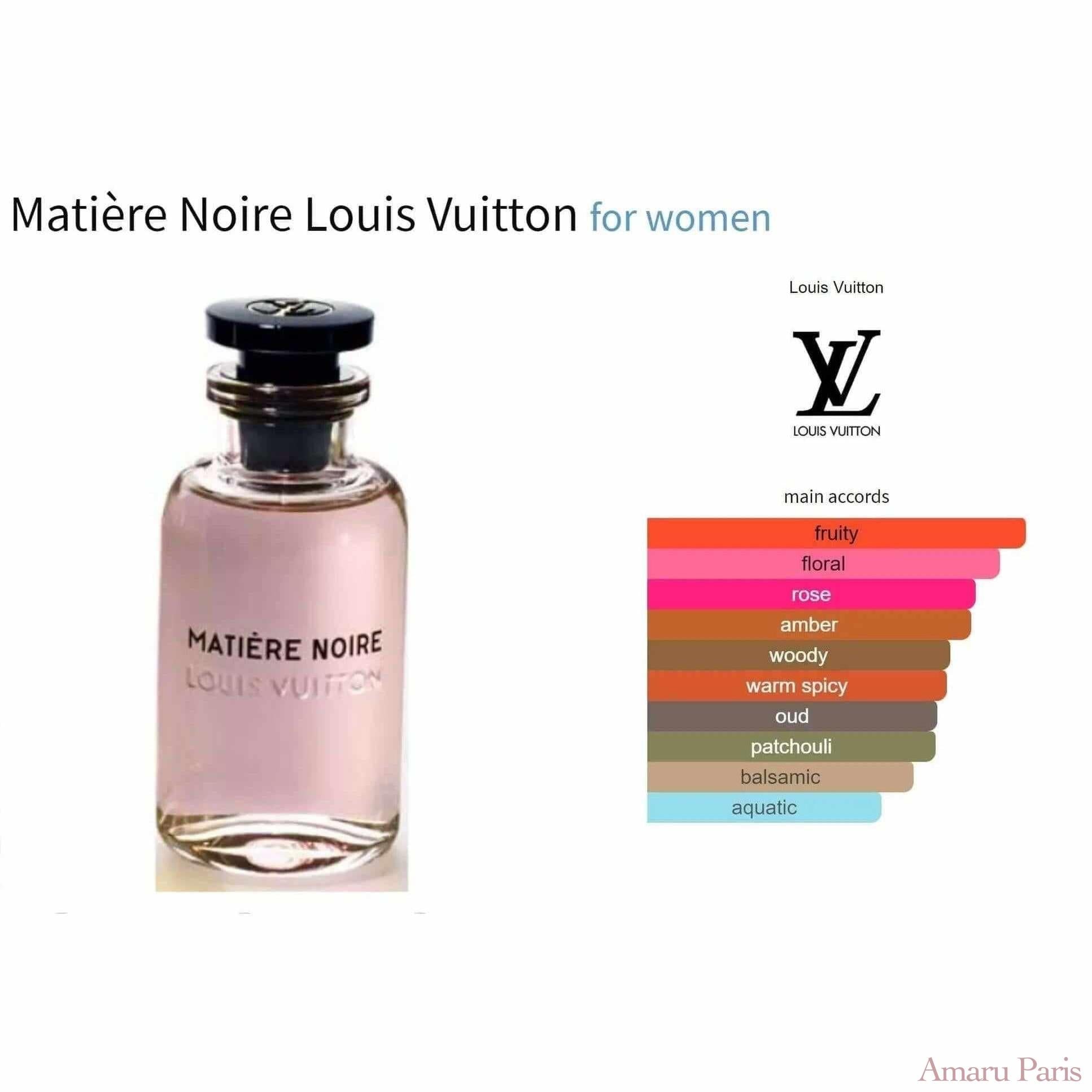 Matière Noire Louis Vuitton for women Decant Fragrance Samples - ParfumAmaruParis