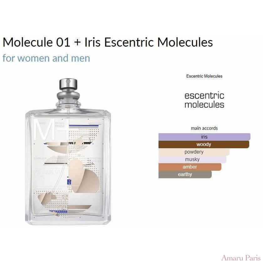 Molecule 01 + Iris Escentric Molecules for women and men - ParfumAmaruParis