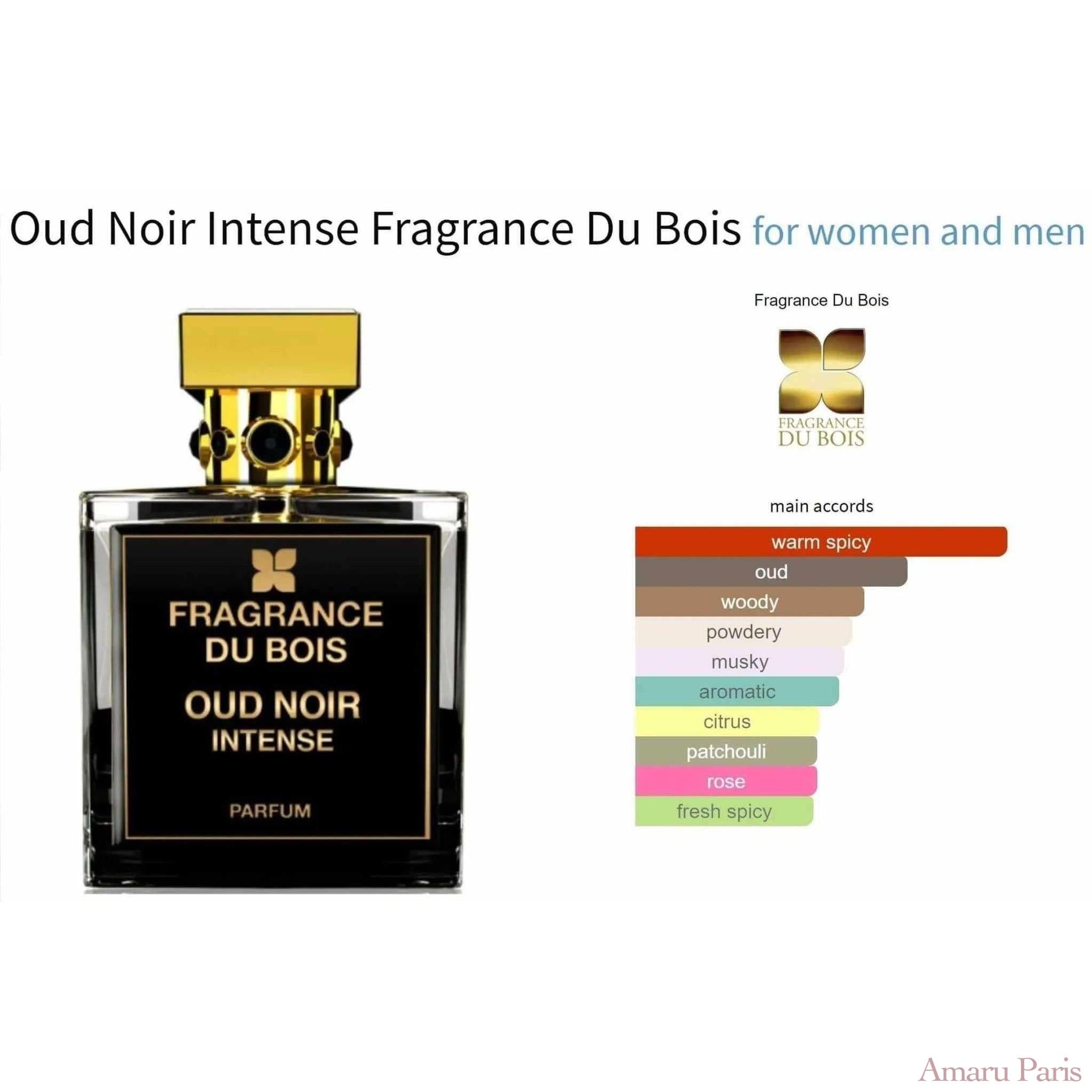 Oud Noir Intense Fragrance Du Bois for women and men Decant Fragrance Samples - ParfumAmaruParis