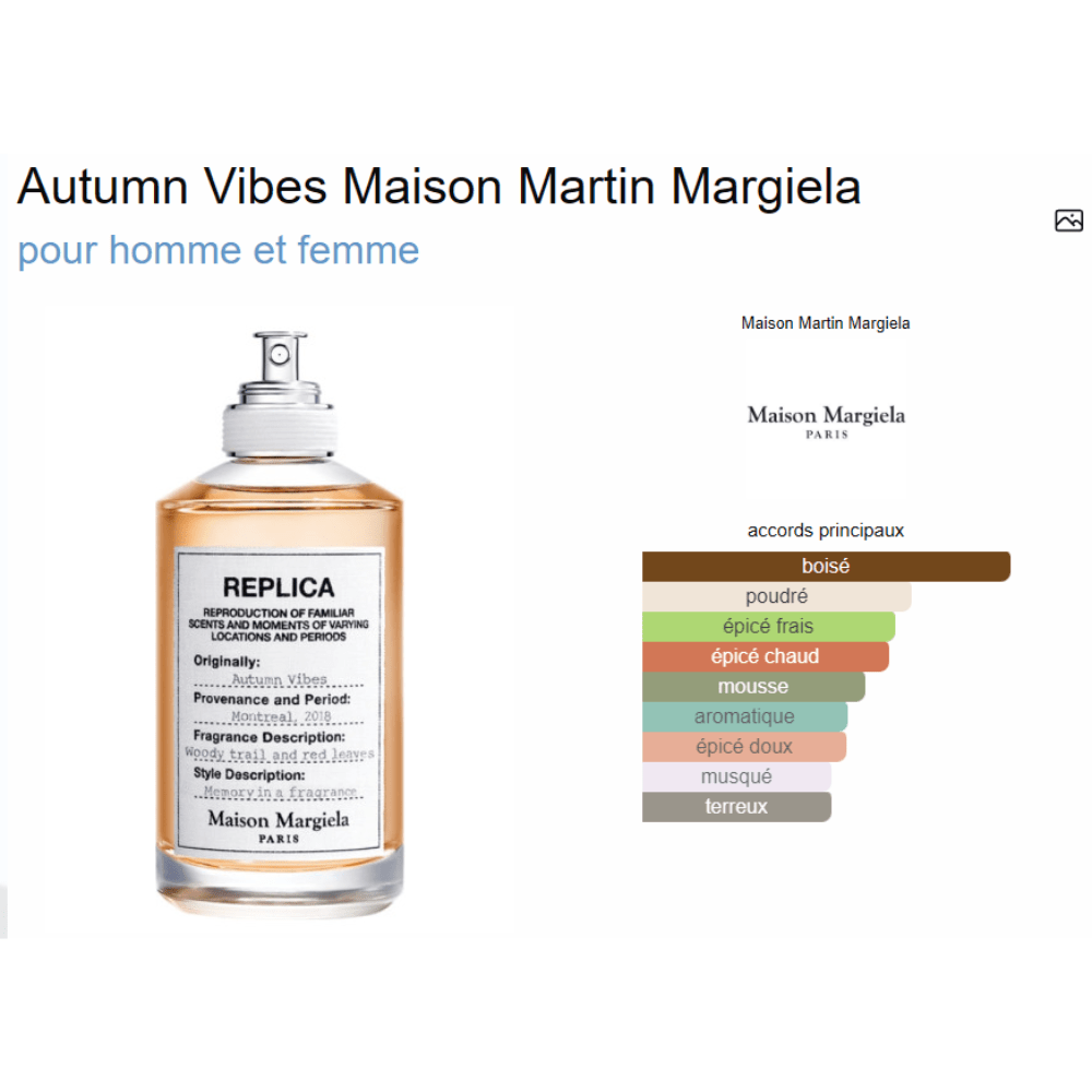 Parfum Autumn Vibes Maison Martin Margiela unisexe - ParfumAmaruParis