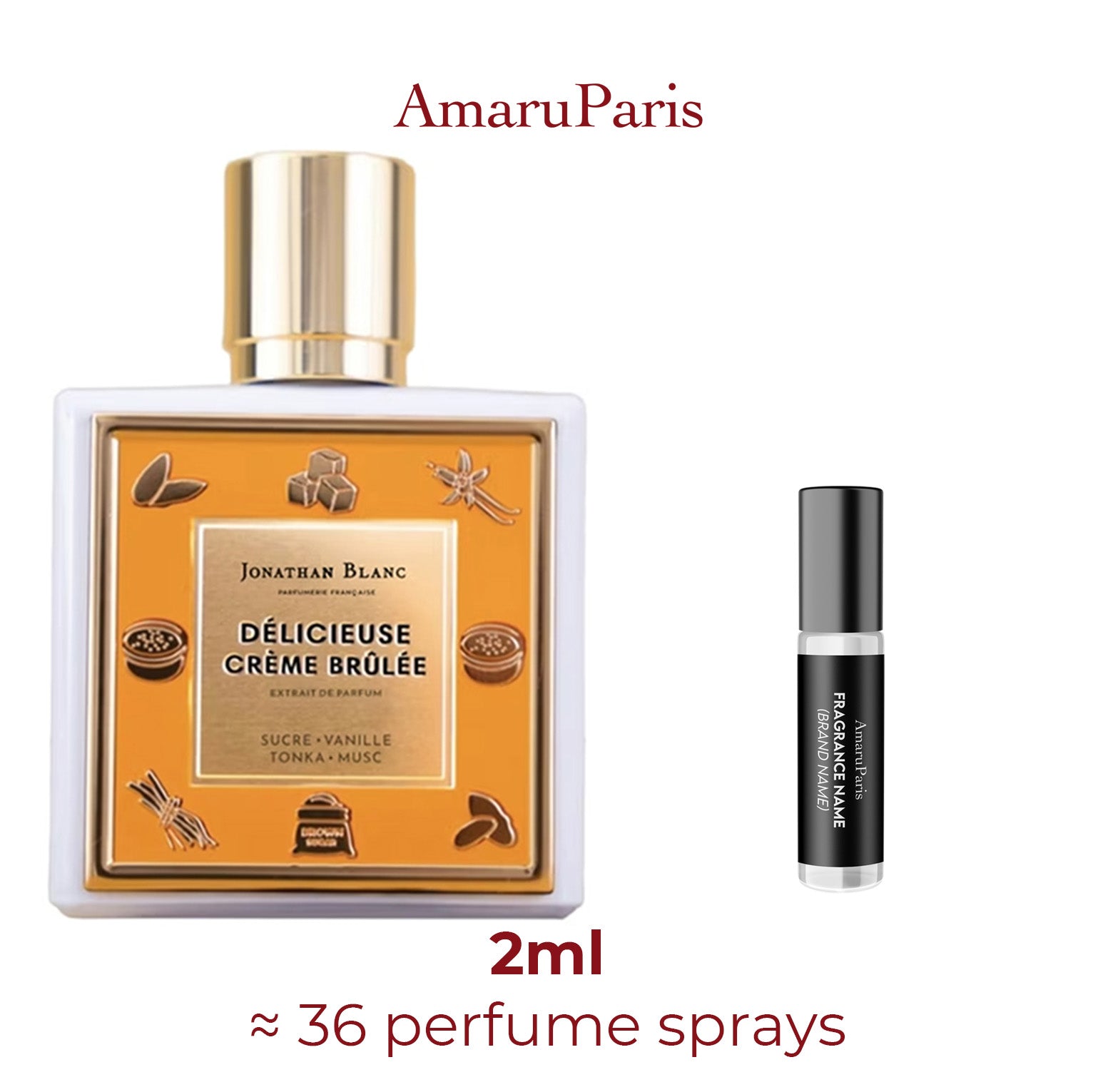 Parfum Délicieuse Crème Brulée Jonathan Blanc unisexe - ParfumAmaruParis