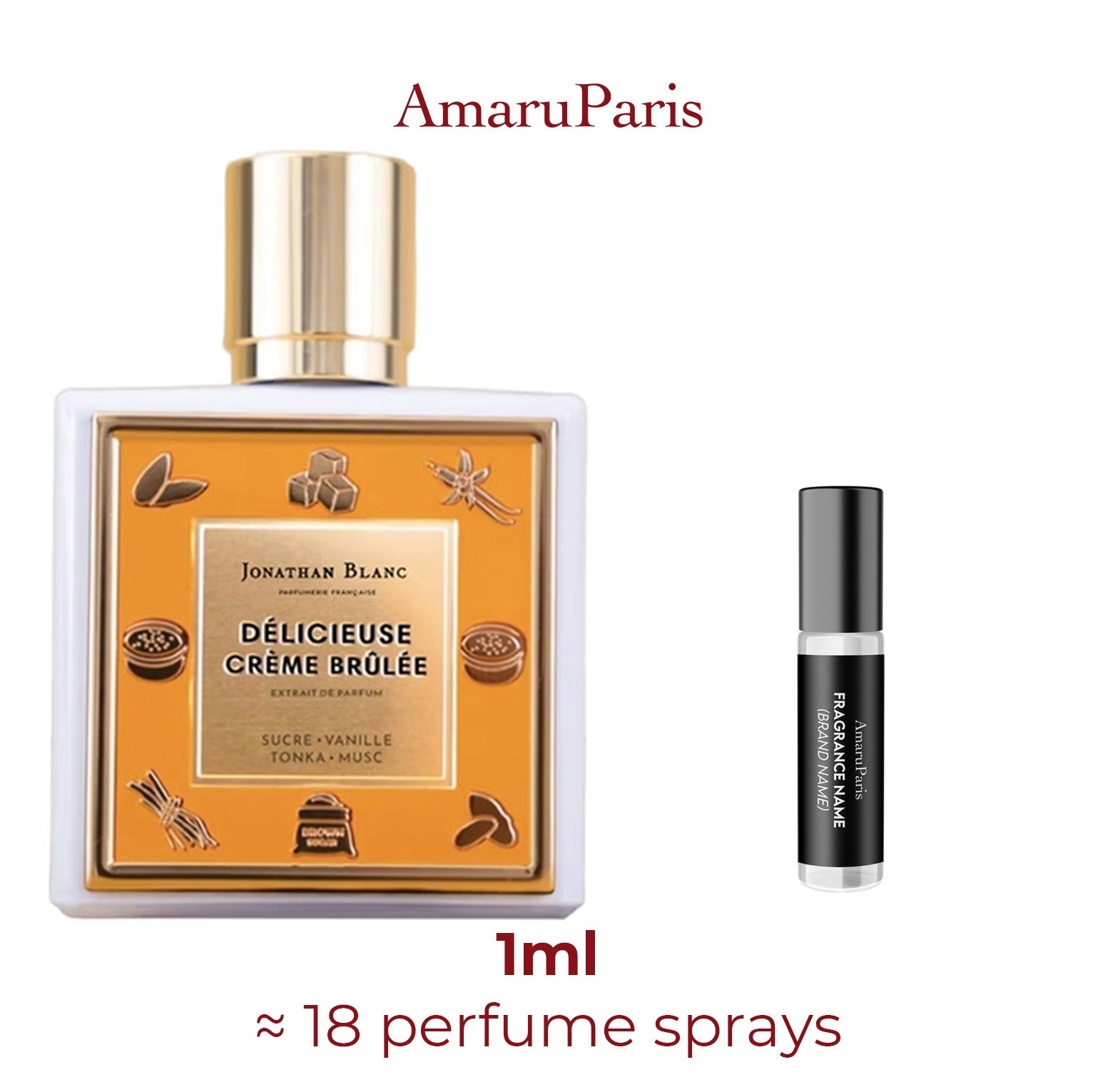 Parfum Délicieuse Crème Brulée Jonathan Blanc unisexe - ParfumAmaruParis