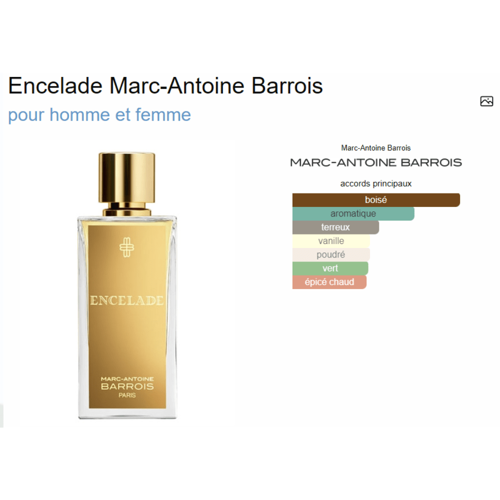 Parfum Encelade Marc - Antoine Barrois unisexe - ParfumAmaruParis