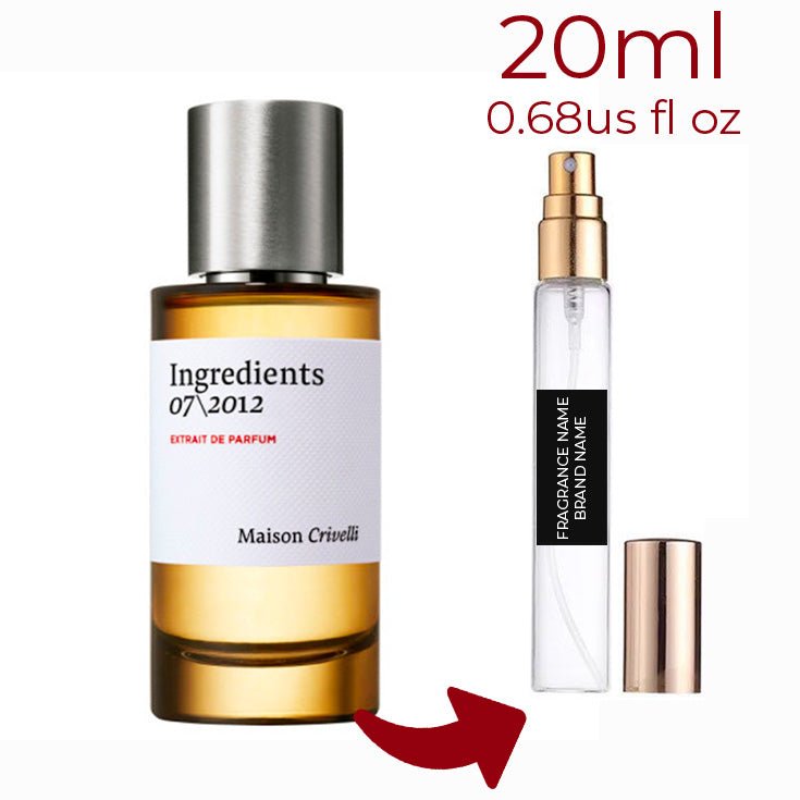 Parfum Ingredients 07 - 2012 Maison Crivelli unisexe - ParfumAmaruParis