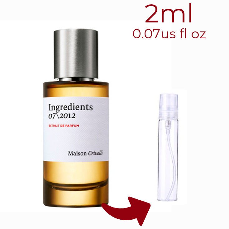 Parfum Ingredients 07 - 2012 Maison Crivelli unisexe - ParfumAmaruParis