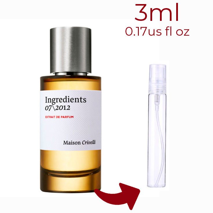 Parfum Ingredients 07 - 2012 Maison Crivelli unisexe - ParfumAmaruParis