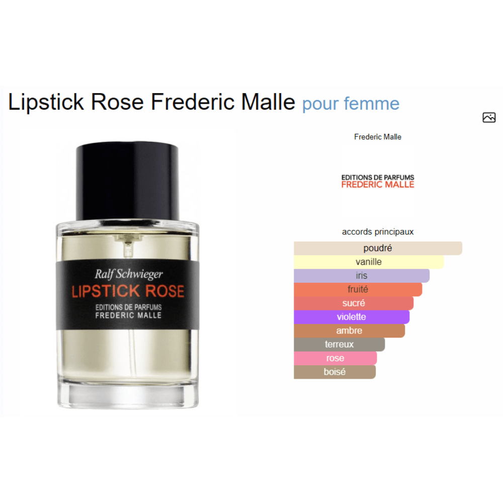 Parfum Lipstick Rose Frederic Malle pour femme - ParfumAmaruParis