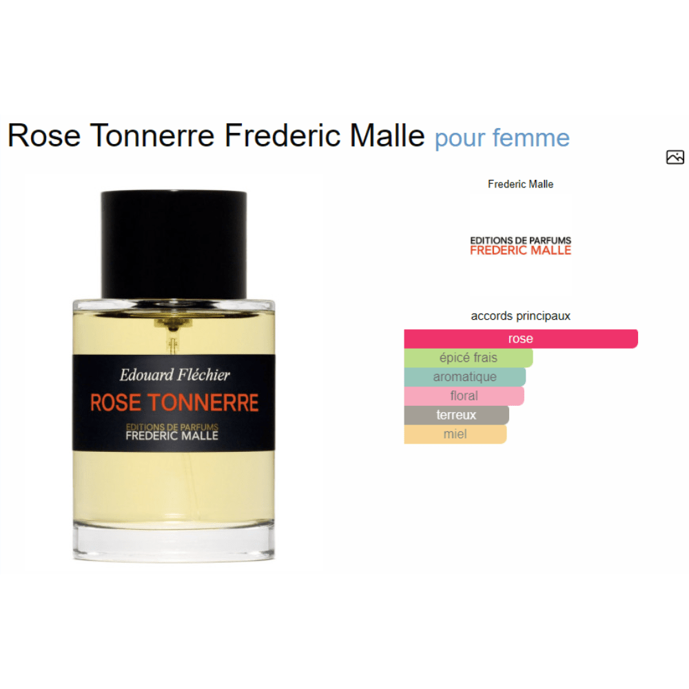 Parfum Rose Tonnerre Frederic Malle pour femme - ParfumAmaruParis