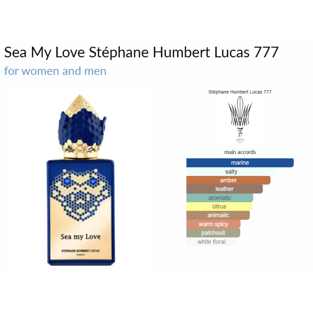 Parfum Sea My Love Stéphane Humbert Lucas 777 for women and men - ParfumAmaruParis